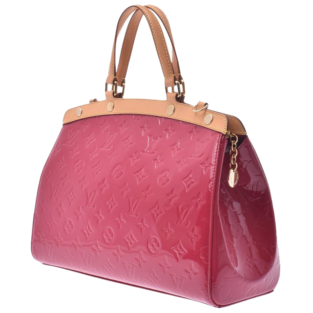 

Louis Vuitton Rose Monogram Vernis Leather Brea MM Bag, Pink