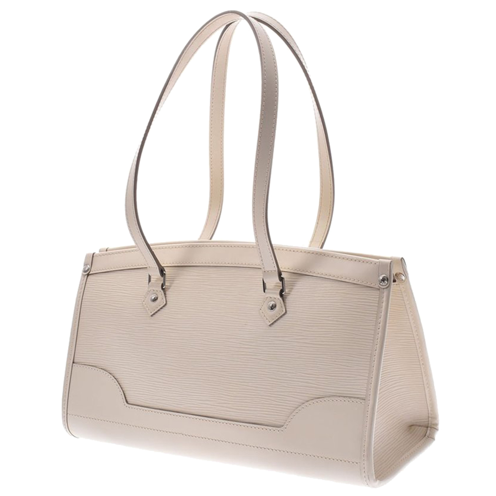 

Louis Vuitton Ivory Epi Leather Madeleine PM Bag, White