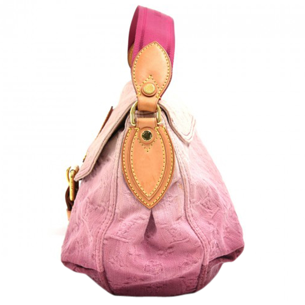 

Louis Vuitton Pink Fauviste Monogram Denim Limited Edition Sunray Bag