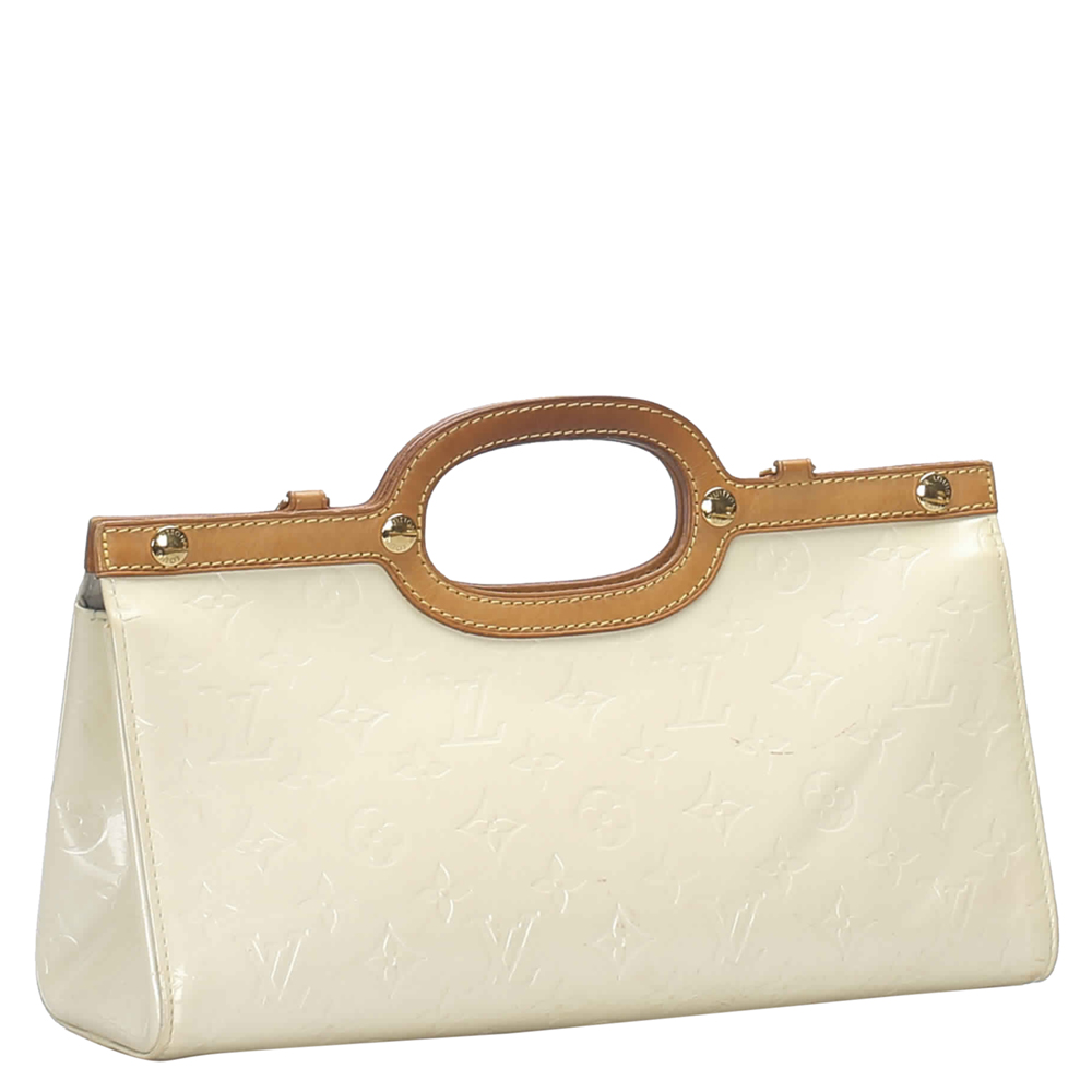 

Louis Vuitton White Vernis Canvas Roxbury Drive Bag, Brown