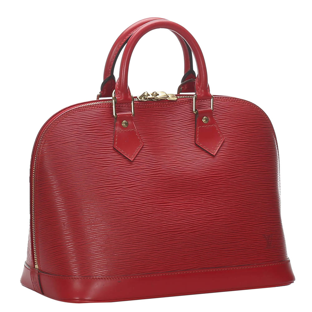 

Louis Vuitton Red Epi Leather Alma PM Bag