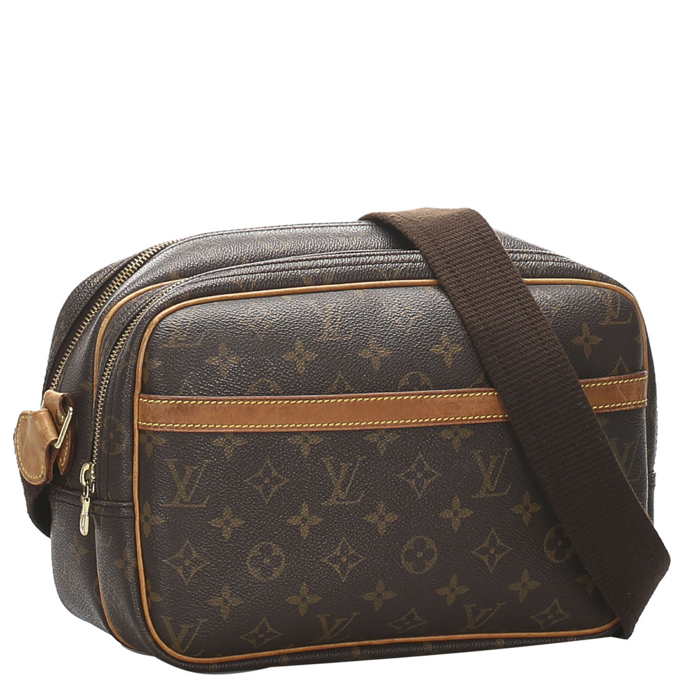 

Louis Vuitton Monogram Canvas Reporter PM Bag, Brown