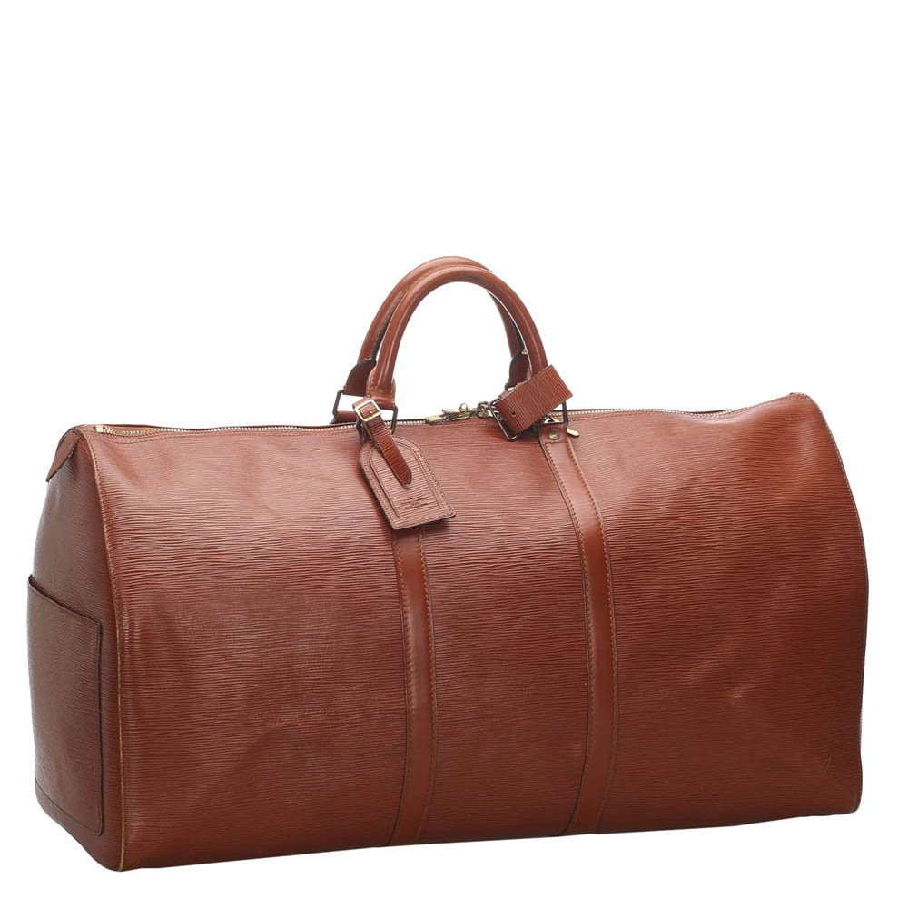 

Louis Vuitton Brown Epi Leather Keepall 60 Bag