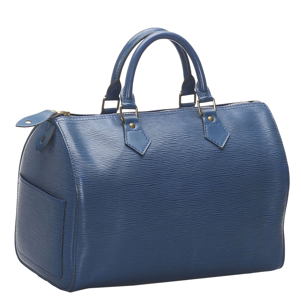 

Louis Vuitton Blue Epi Leather Speedy 30 Bag