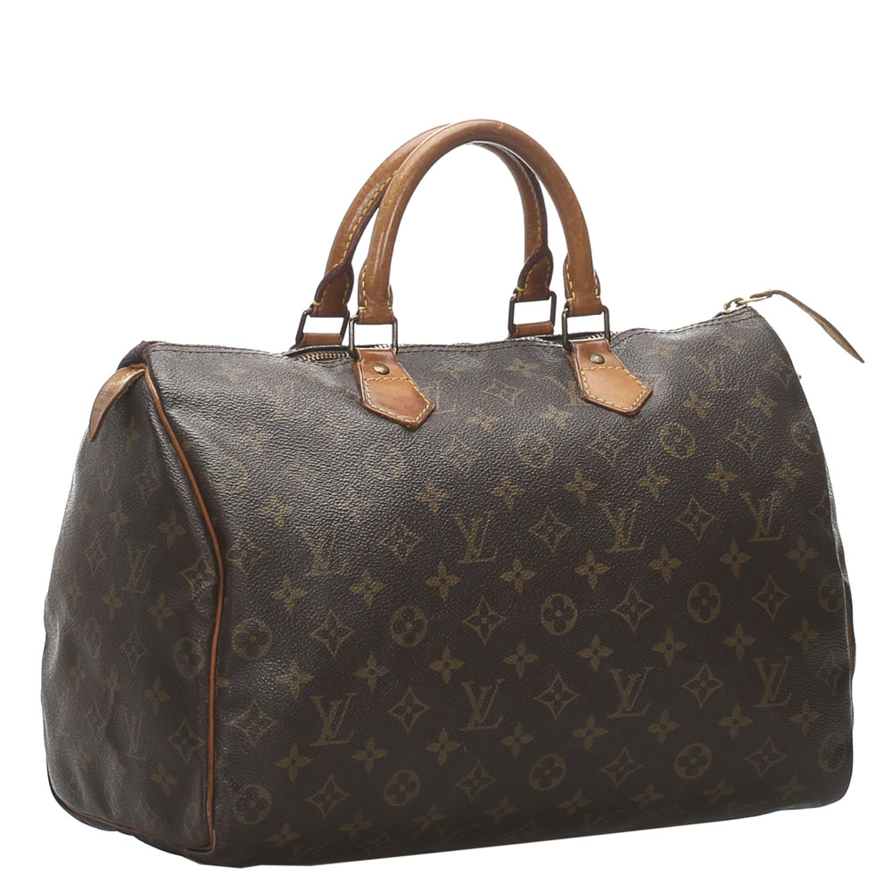 

Louis Vuitton Monogram Canvas Speedy 35 Bag, Brown