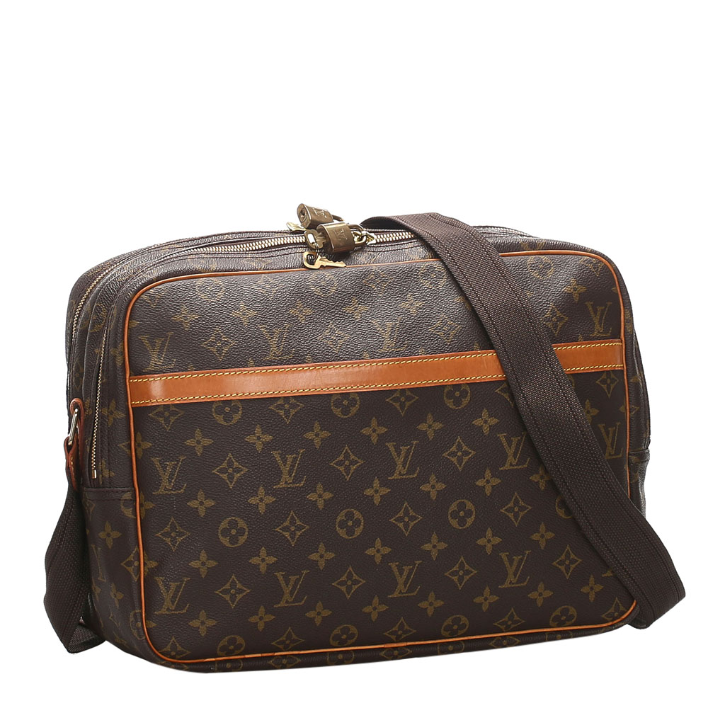 

Louis Vuitton Monogram Canvas Reporter GM Bag, Brown