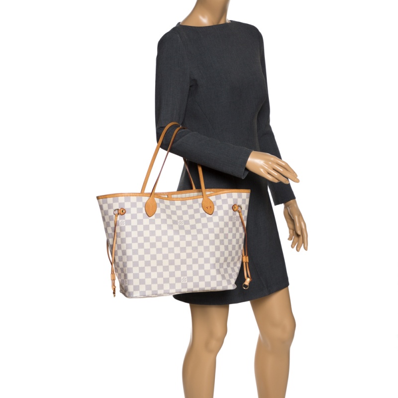 

Louis Vuitton Damier Azur Canvas Neverfull MM Bag, Blue