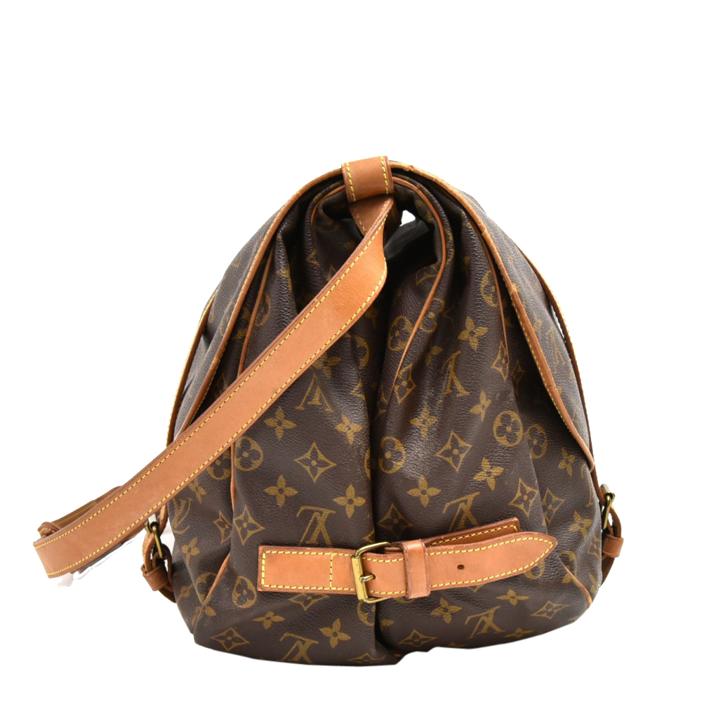 

Louis Vuitton Monogram Canvas Saumur 43 Messenger Bag, Brown