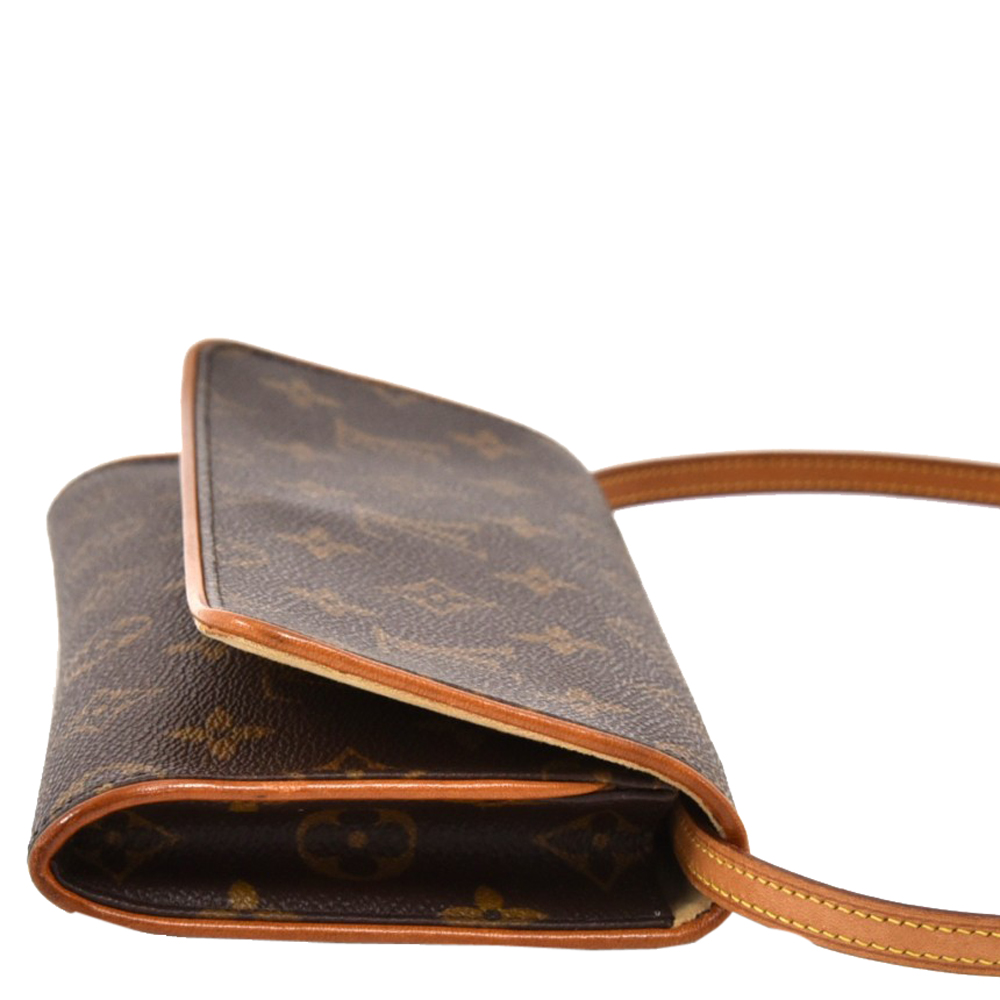 

Louis Vuitton Monogram Canvas Pochette Twin GM Bag, Brown