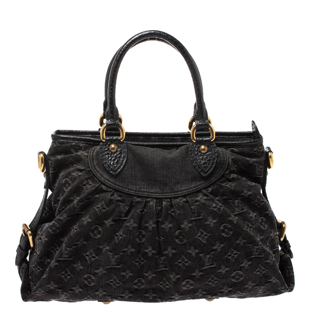 Louis Vuitton Black Monogram Denim Neo Cabby MM Bag Louis Vuitton | TLC