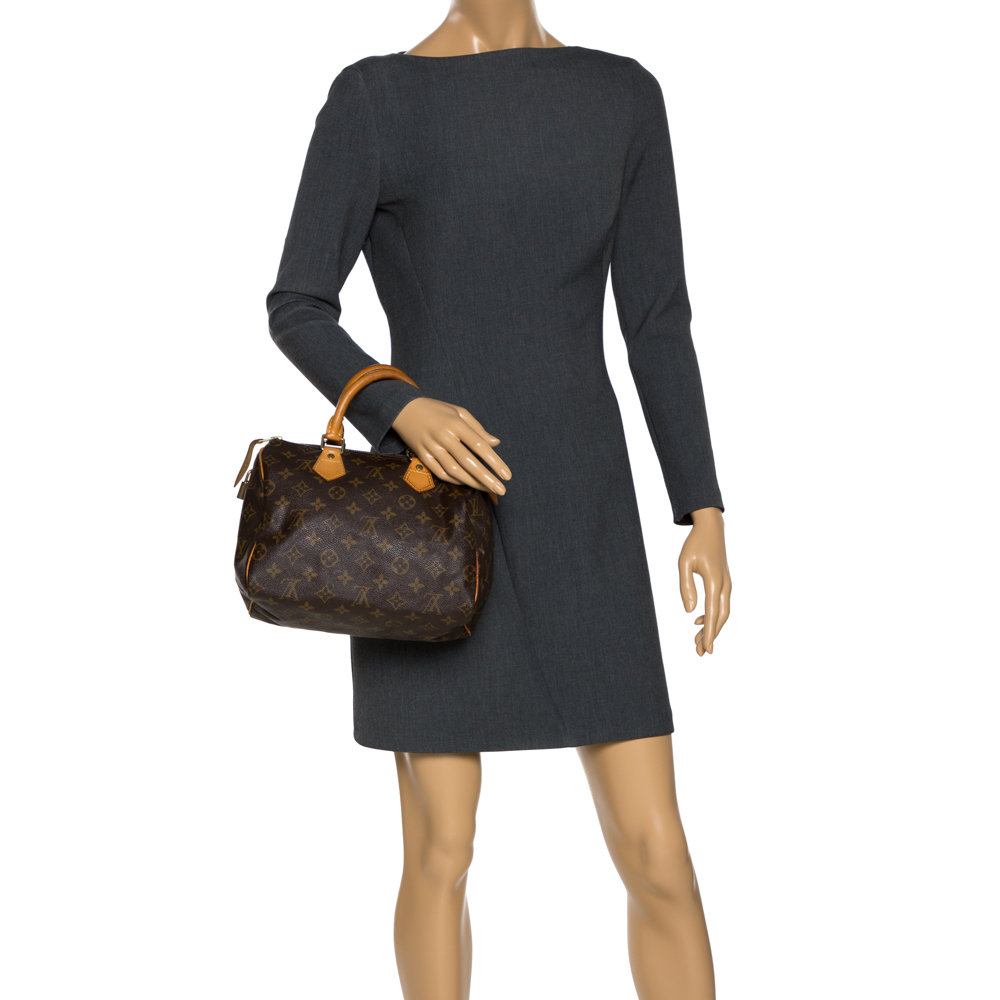 

Louis Vuitton Monogram Canvas Speedy 25 Bag, Brown