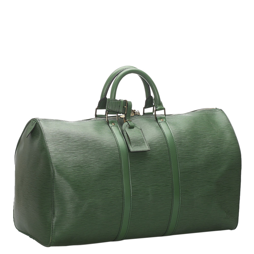 

Louis Vuitton Green Epi Leather Keepall 45 Bag