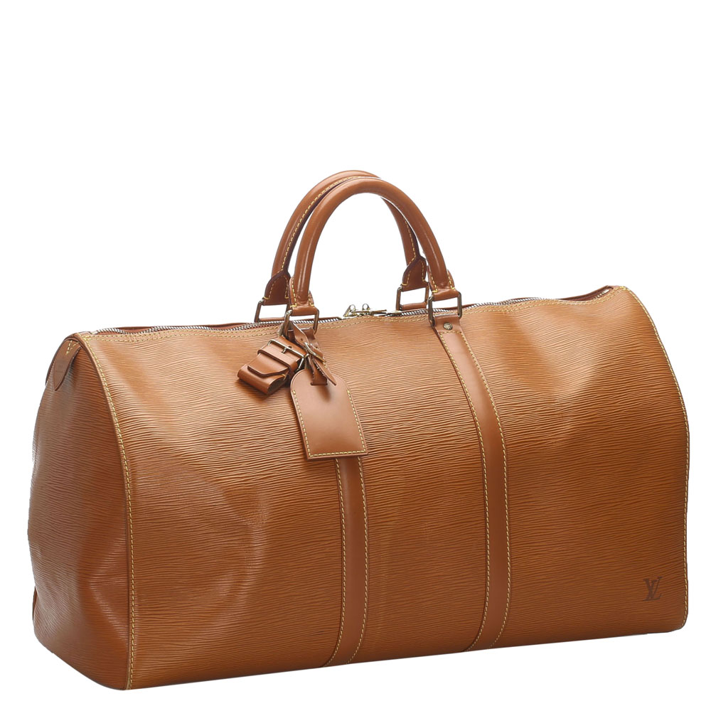

Louis Vuitton Brown Epi Leather Keepall 55 Bag
