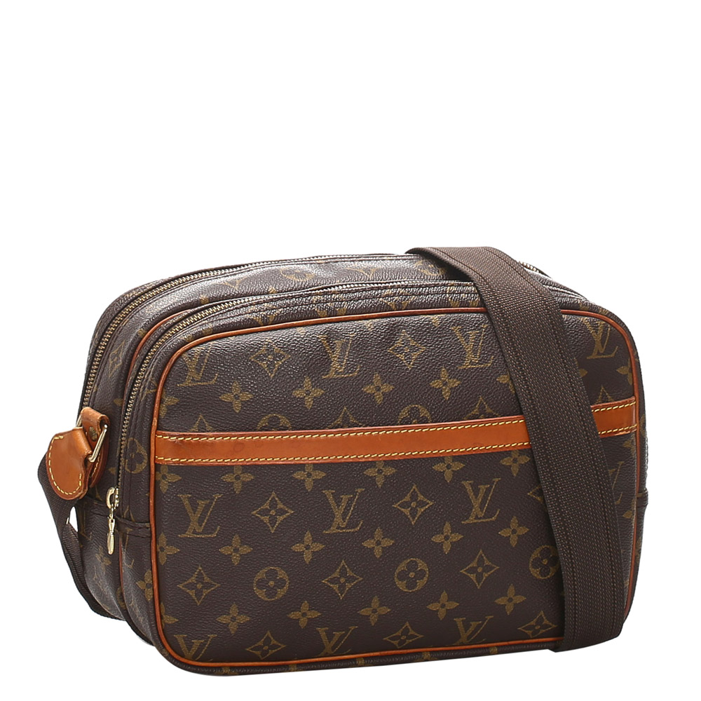 

Louis Vuitton Monogram Canvas Reporter PM Bag, Brown