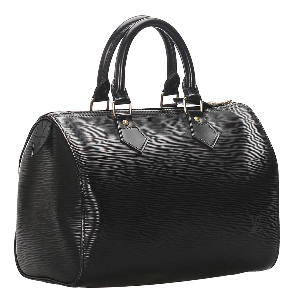 

Louis Vuitton Black Epi Leather Speedy 25 Bag