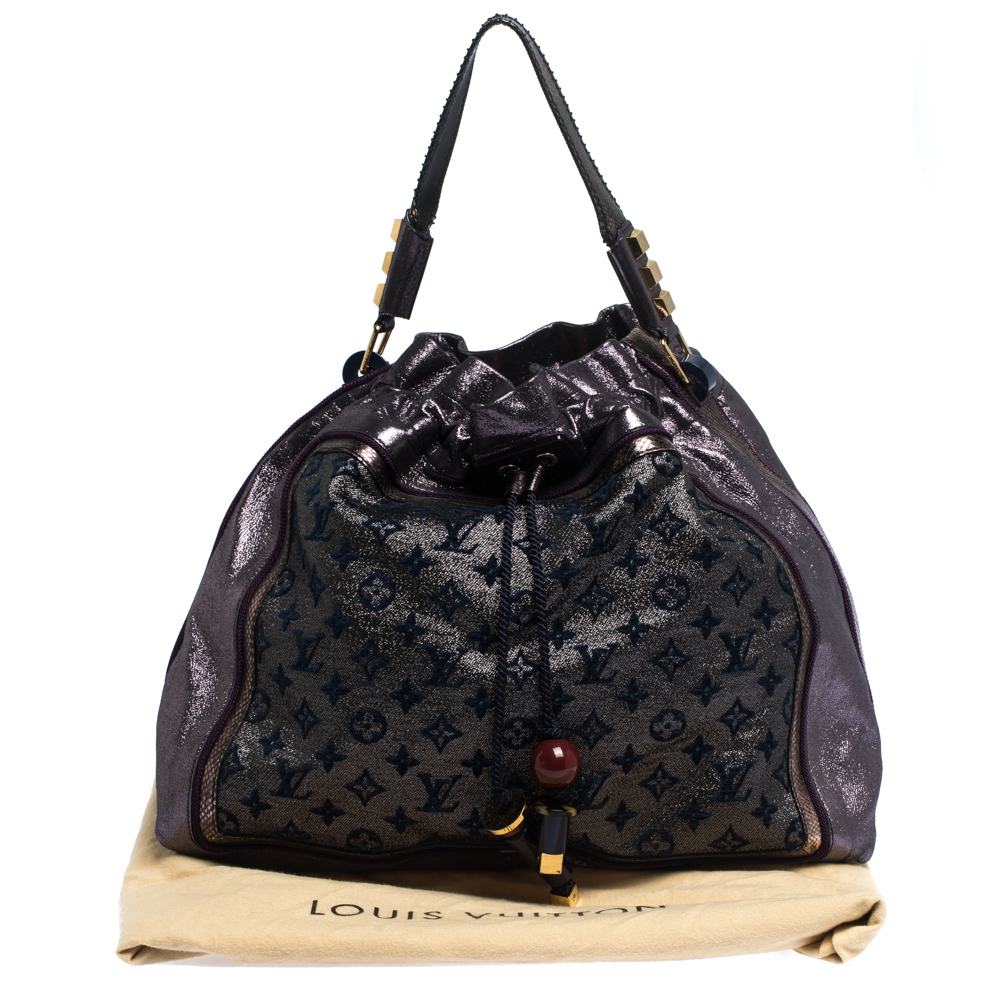 Louis Vuitton Lurex Bluebird Purple Python Ayers Snakeskin