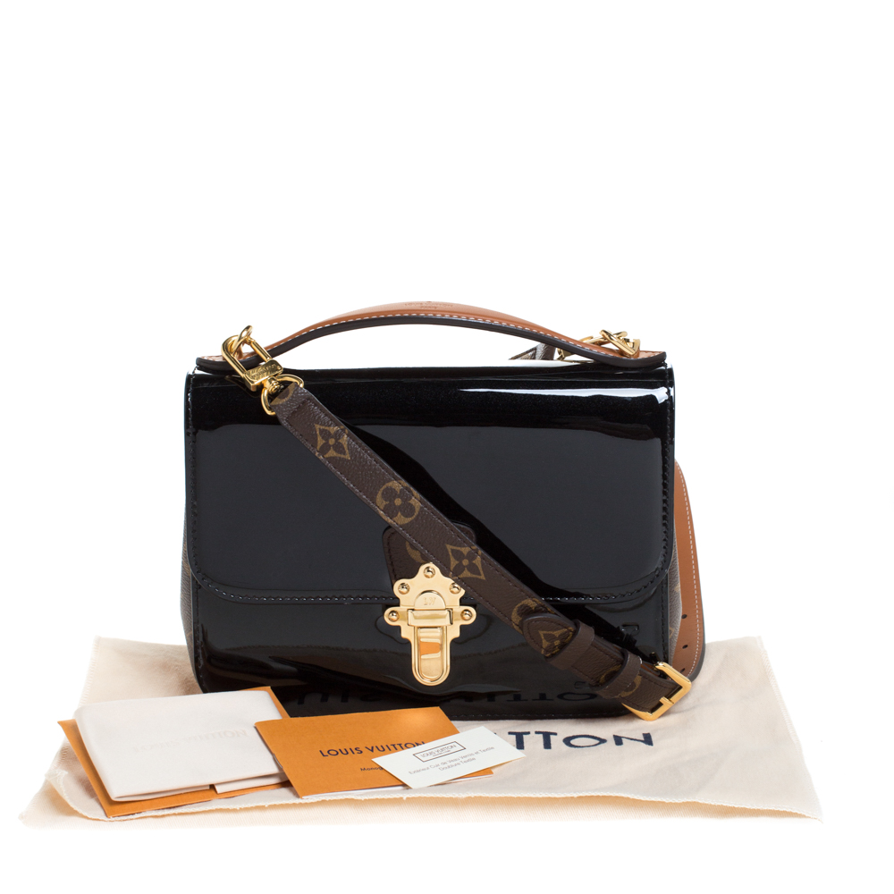 Louis Vuitton Black Vernis Leather and Monogram Canvas Cherrywood BB Bag