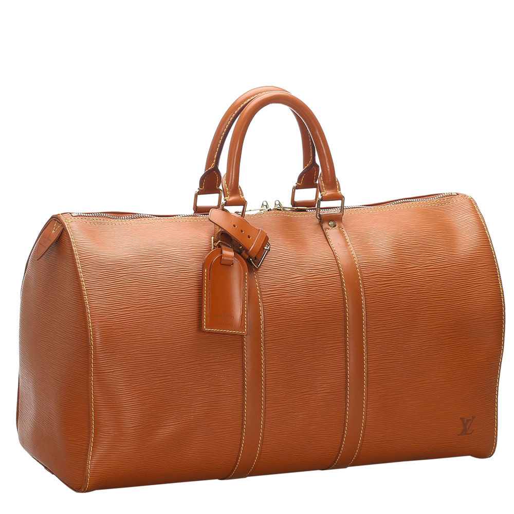 

Louis Vuitton Brown Epi Leather Keepall 45 Bag