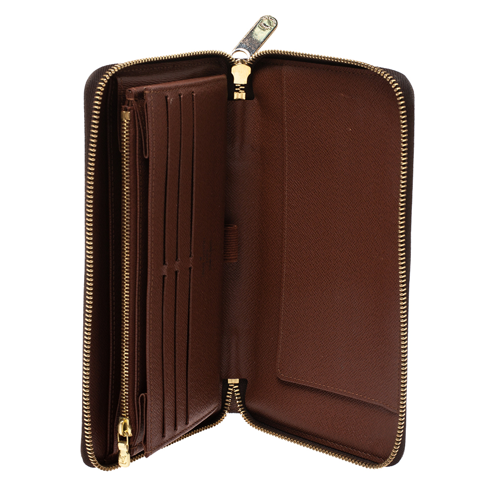 

Louis Vuitton Monogram Canvas Zippy Organizer Wallet, Brown