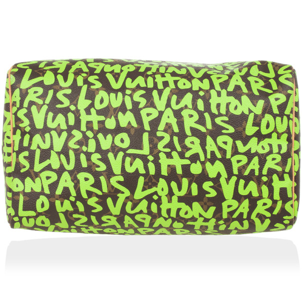 Stephen Sprouse x Louis Vuitton Monogram Green Graffiti Speedy 30  QJB0FZ2TGB121