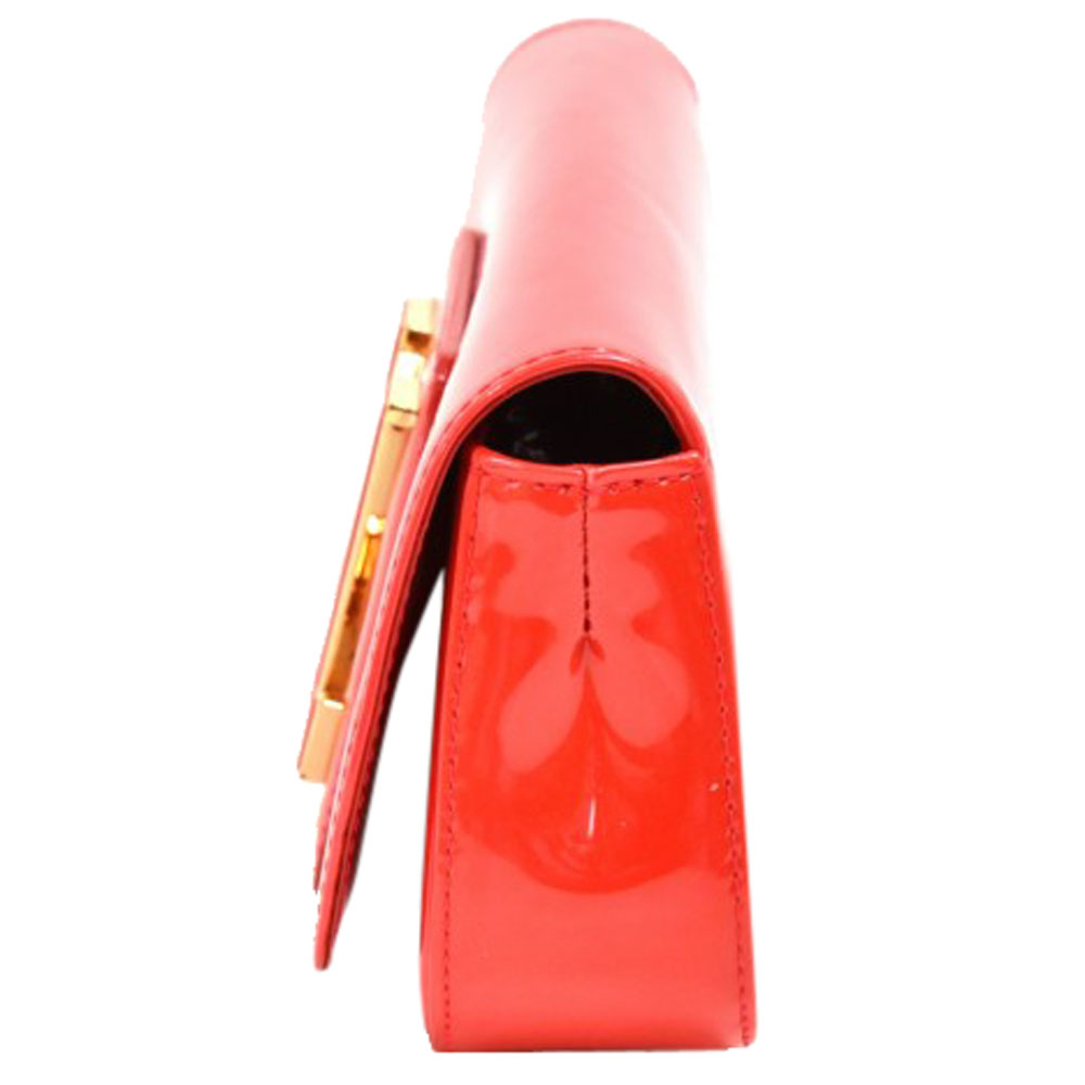 

Louis Vuitton Pink Grenadine Monogram Vernis Pochette SoBe Clutch Bag