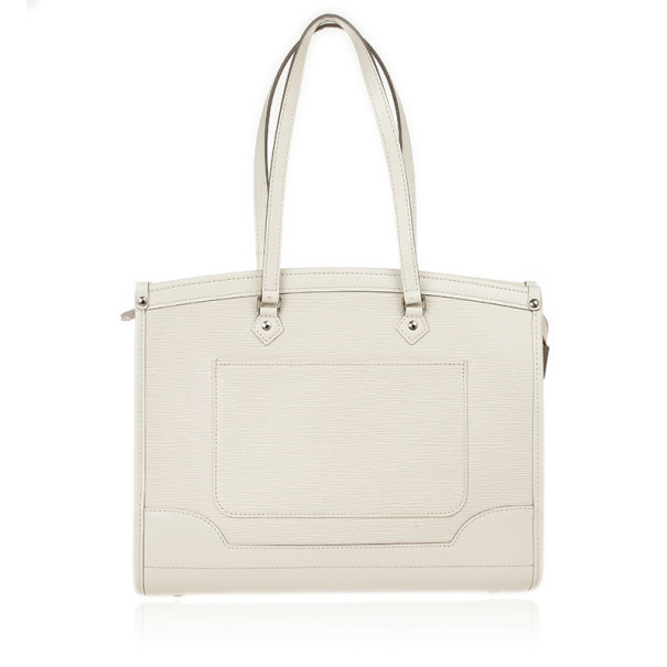 Pre Owned Louis Vuitton White Epi Leather Madeleine GM Bag
