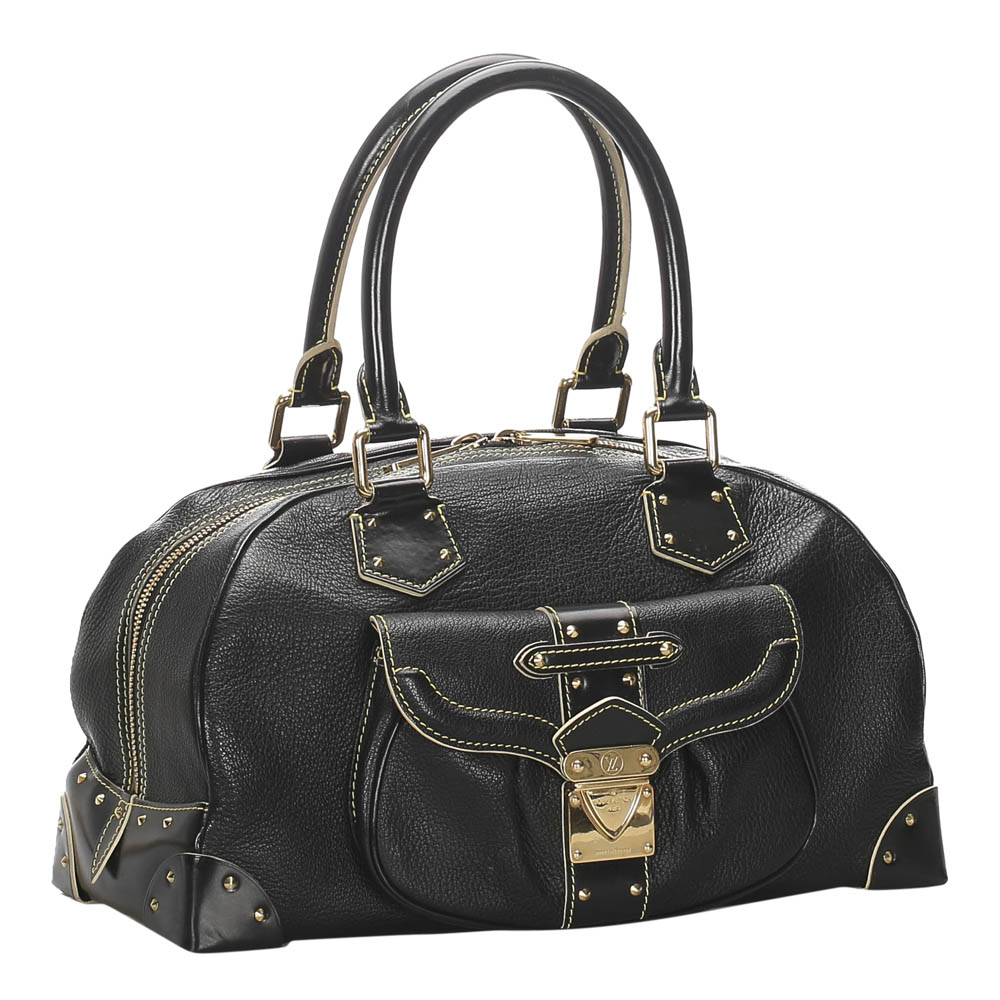 

Louis Vuitton Black Leather Suhali le Superbe Bag