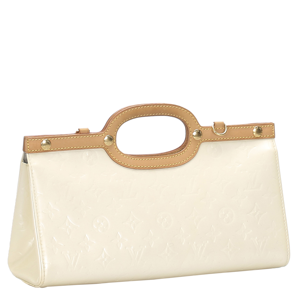 

Louis Vuitton White Vernis Roxbury Drive Bag