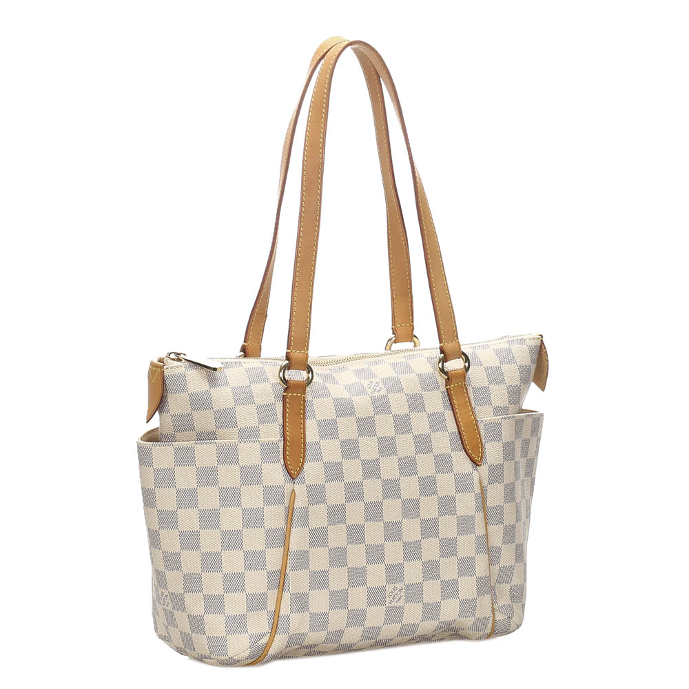 

Louis Vuitton Damier Azur Canvas Totally PM Bag, White