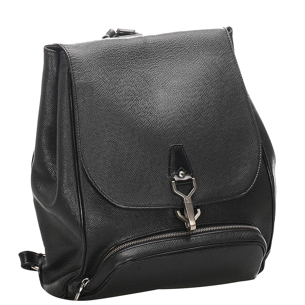 

Louis Vuitton Black Taiga Leather Cassiar Backpack