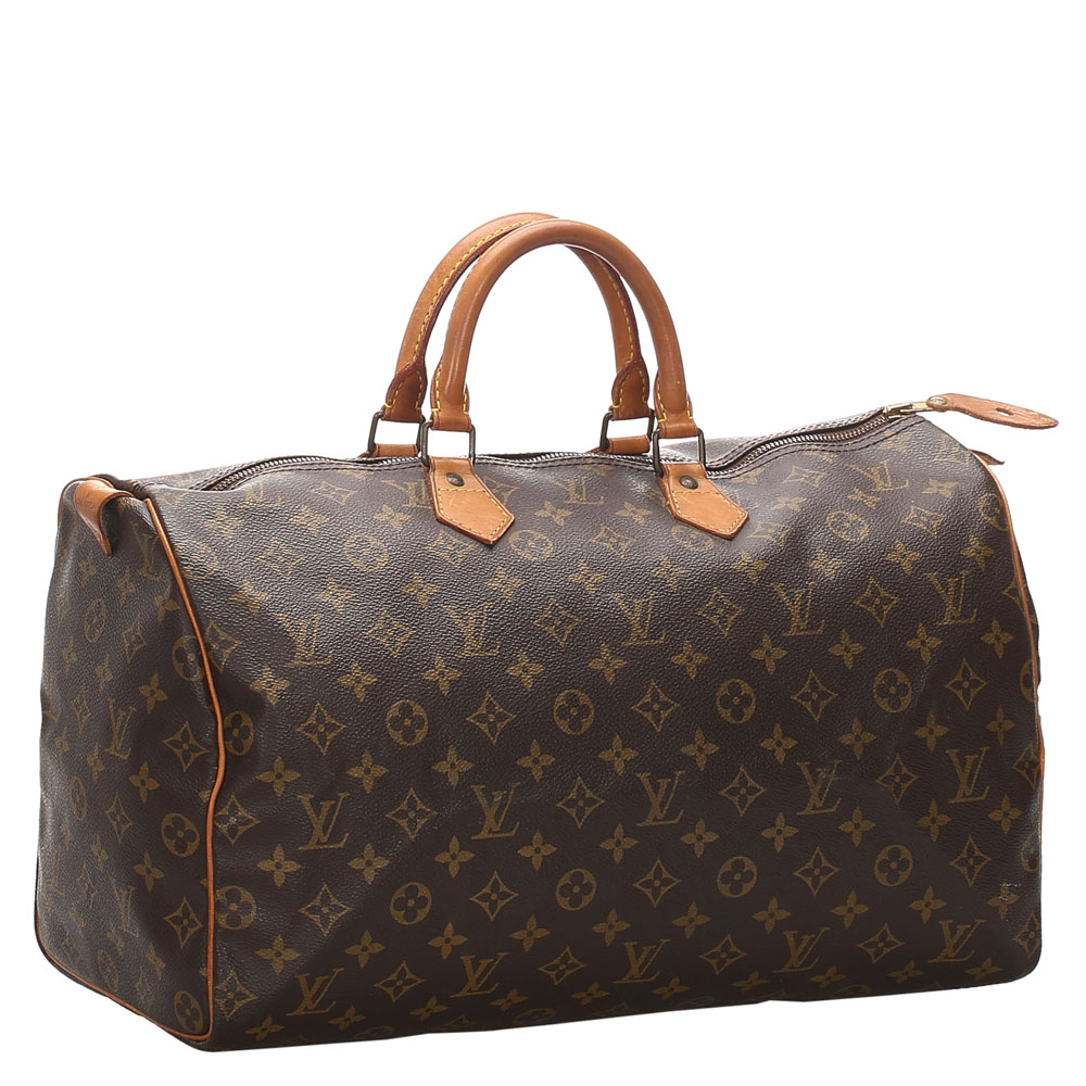 

Louis Vuitton Monogram Canvas Speedy 40 Bag, Brown