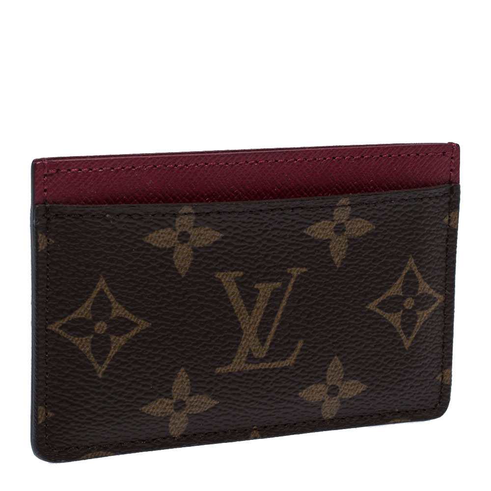 Louis Vuitton Jeanne Fuchsia Coated Canvas Wallet Carder Holder - Boca Pawn