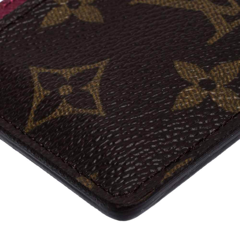 NEW Louis Vuitton Brown Fuchsia Pink Monogram Coated Canvas Cardholder Card  Hold For Sale at 1stDibs  louis vuitton card case wallet, louis vuitton  fuchsia card holder, louis vuitton pink and brown wallet