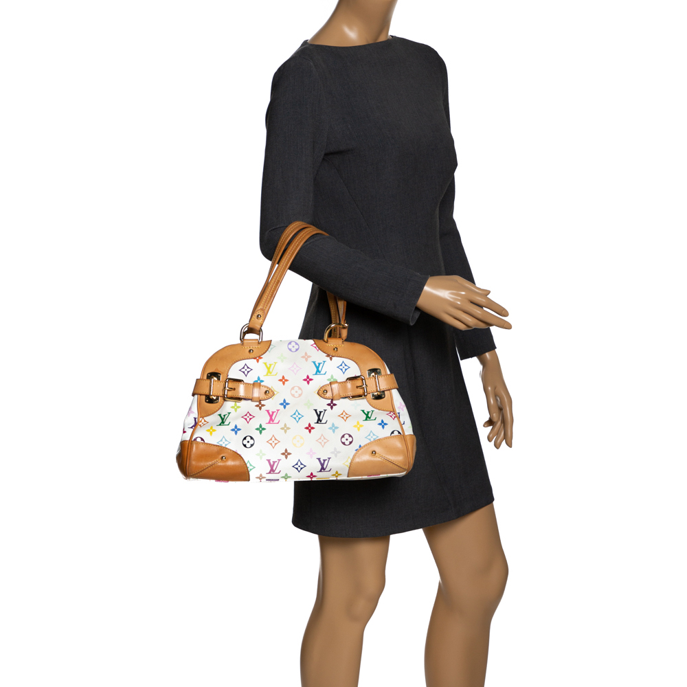 

Louis Vuitton White Multicolore Monogram Canvas Claudia Bag, Multicolor