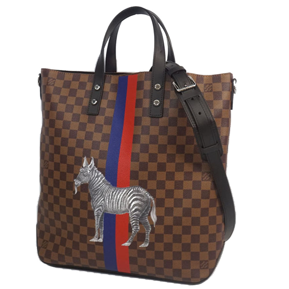 

Louis Vuitton Damier Ebene Canvas Zebra Atlas Tote, Brown