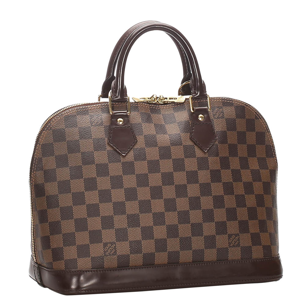 

Louis Vuitton Damier Ebene Canvas Alma PM Bag, Brown