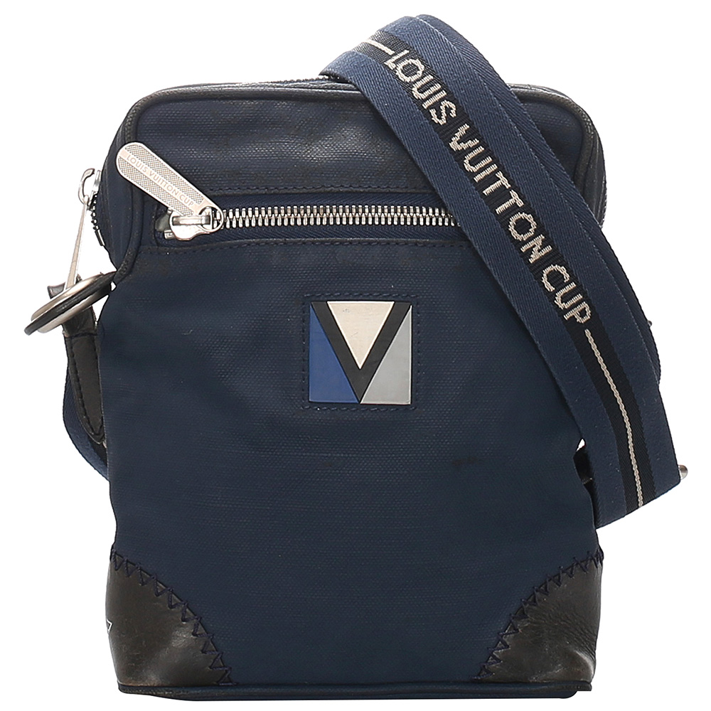 louis vuitton messenger bag black and blue