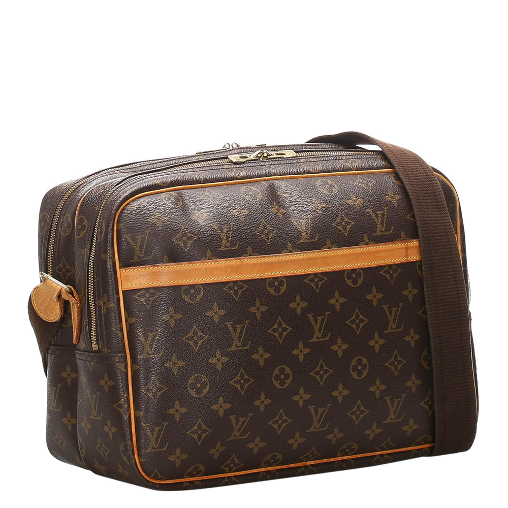 

Louis Vuitton Monogram Canvas Reporter GM Bag, Brown