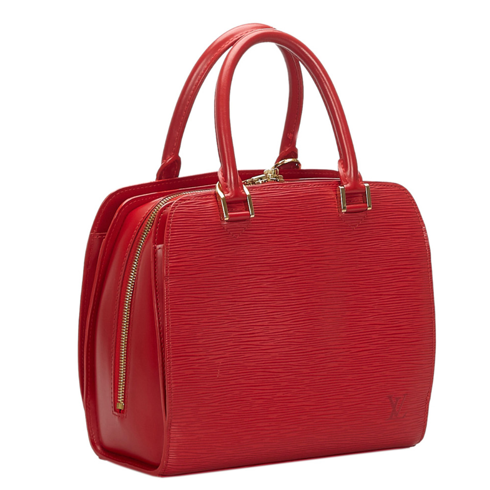 

Louis Vuitton Red Epi Leather Pont Neuf PM Bag