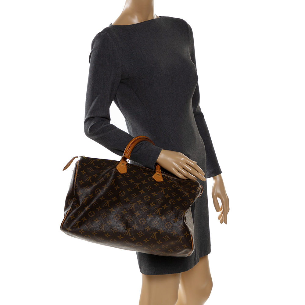 

Louis Vuitton Monogram Canvas Speedy 40 Bag, Brown