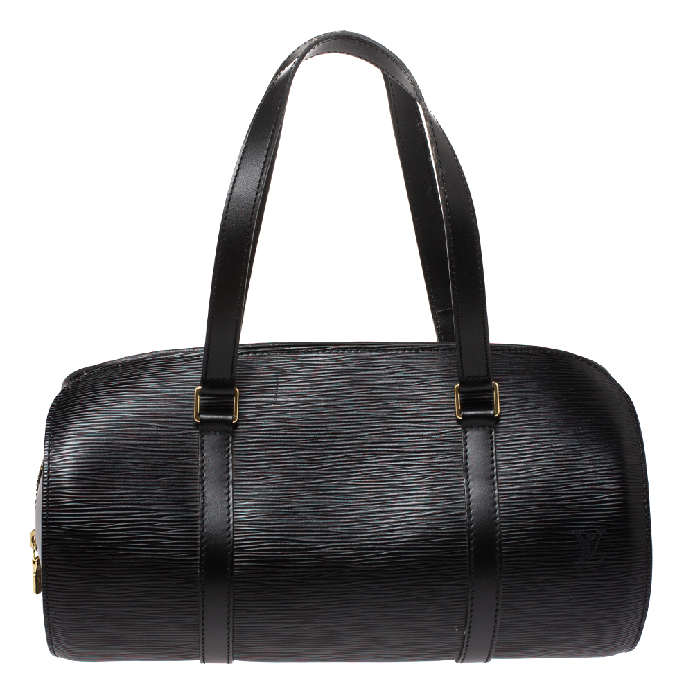 Pre Owned Louis Vuitton Black Epi Leather Soufflot Bag
