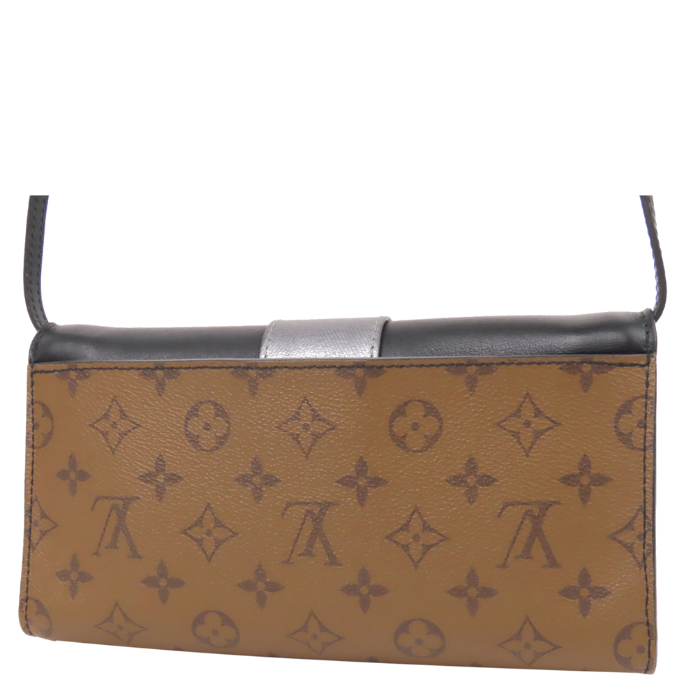 

Louis Vuitton Monogram Canvas Reverse Pochette Column Bag, Black