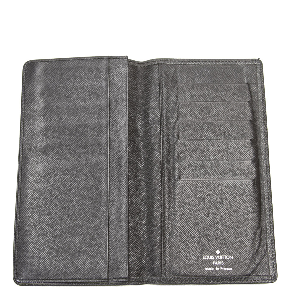 

Louis Vuitton Black Taiga Leather Long Wallet