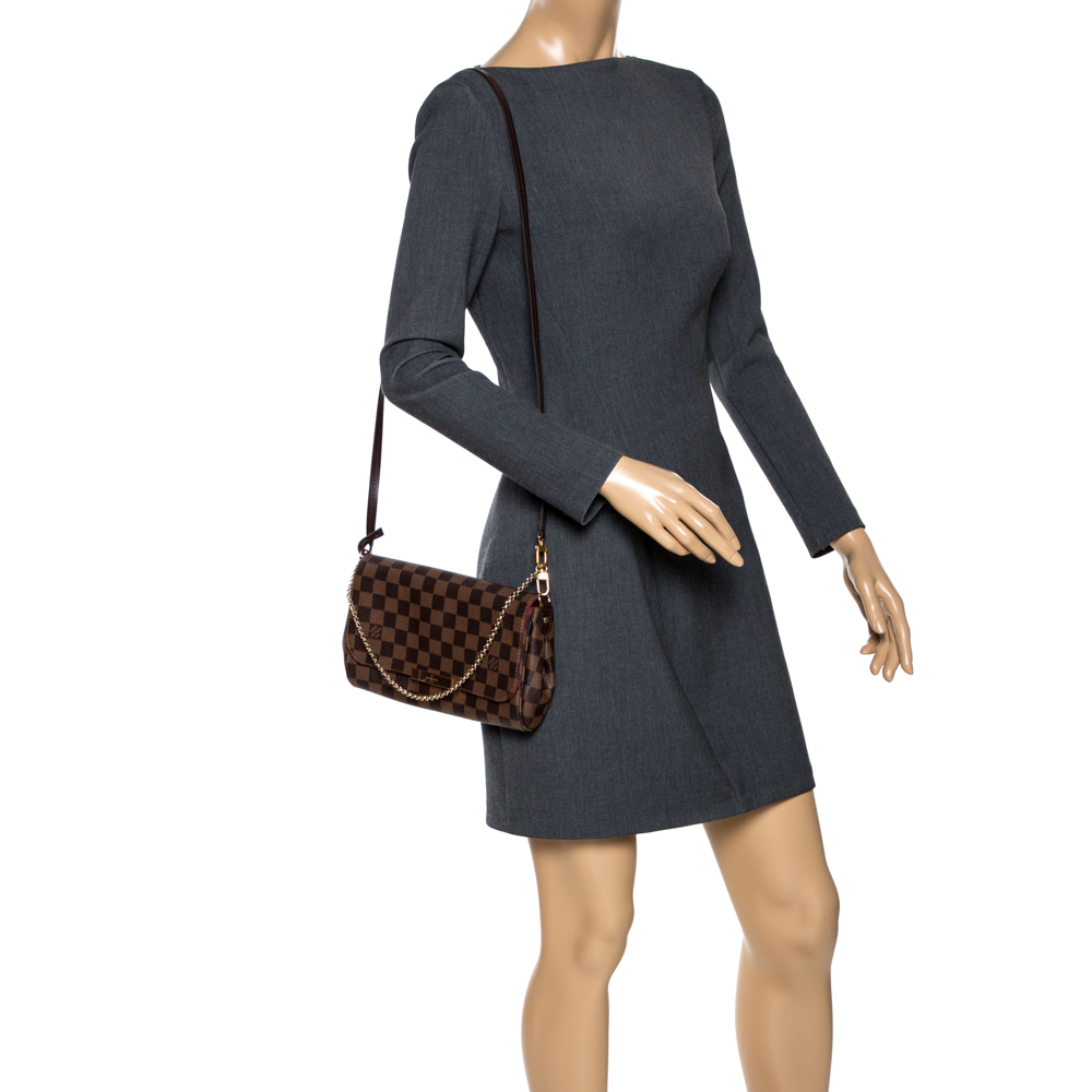 

Louis Vuitton Damier Ebene Canvas Favorite MM Bag, Brown