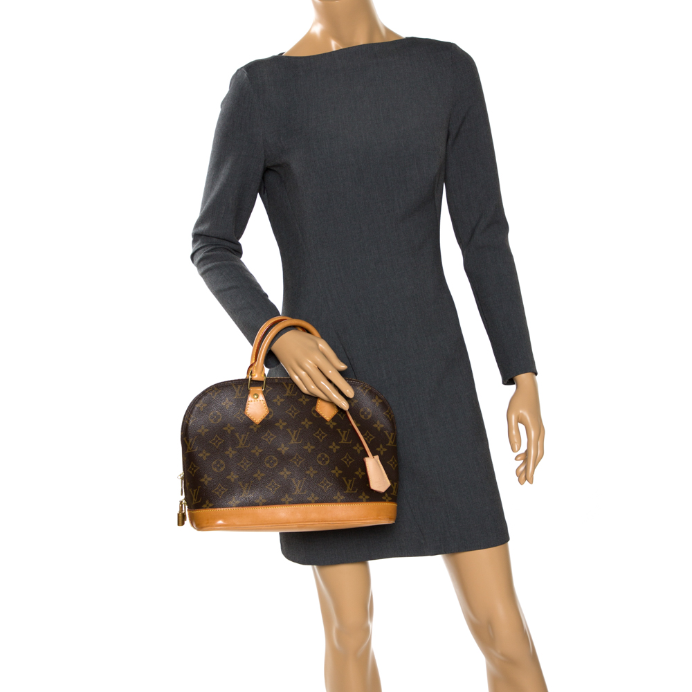 

Louis Vuitton Monogram Canvas Alma PM Bag, Brown