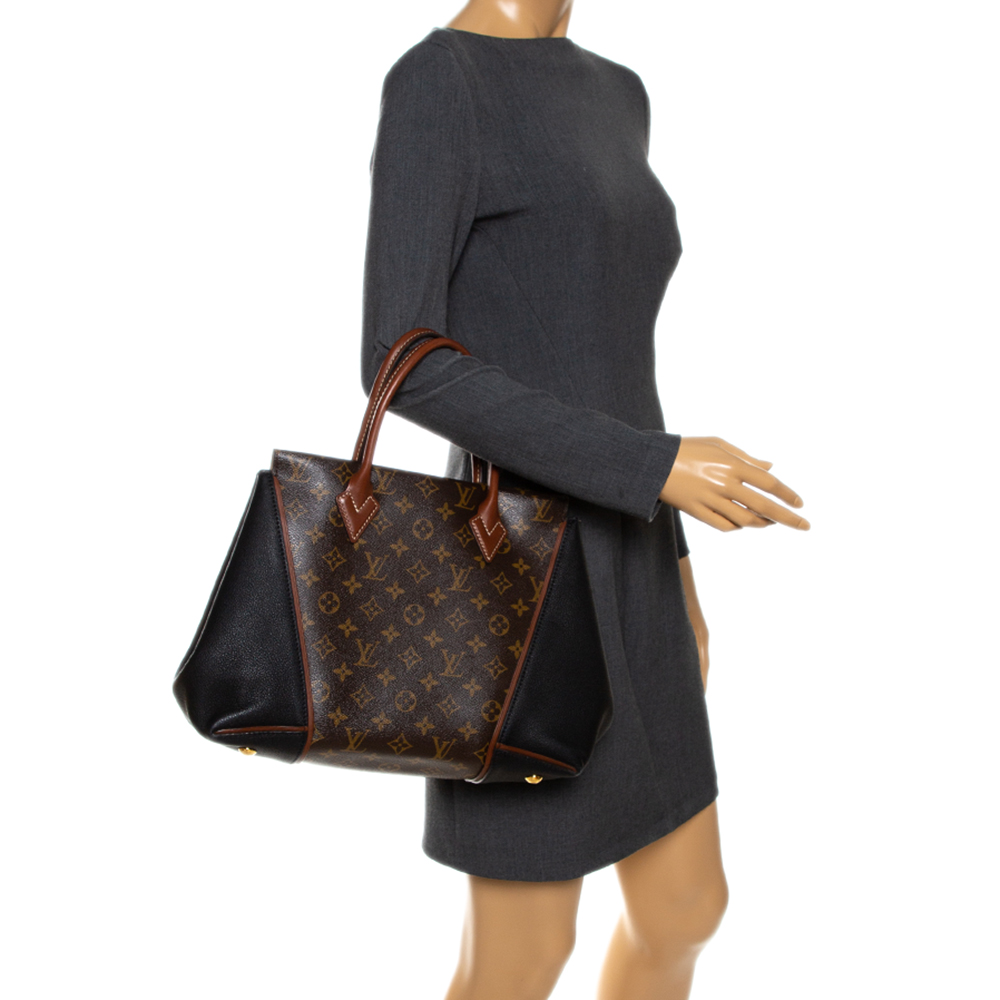 

Louis Vuitton Monogram Canvas and Orfevre Leather W PM Bag, Brown