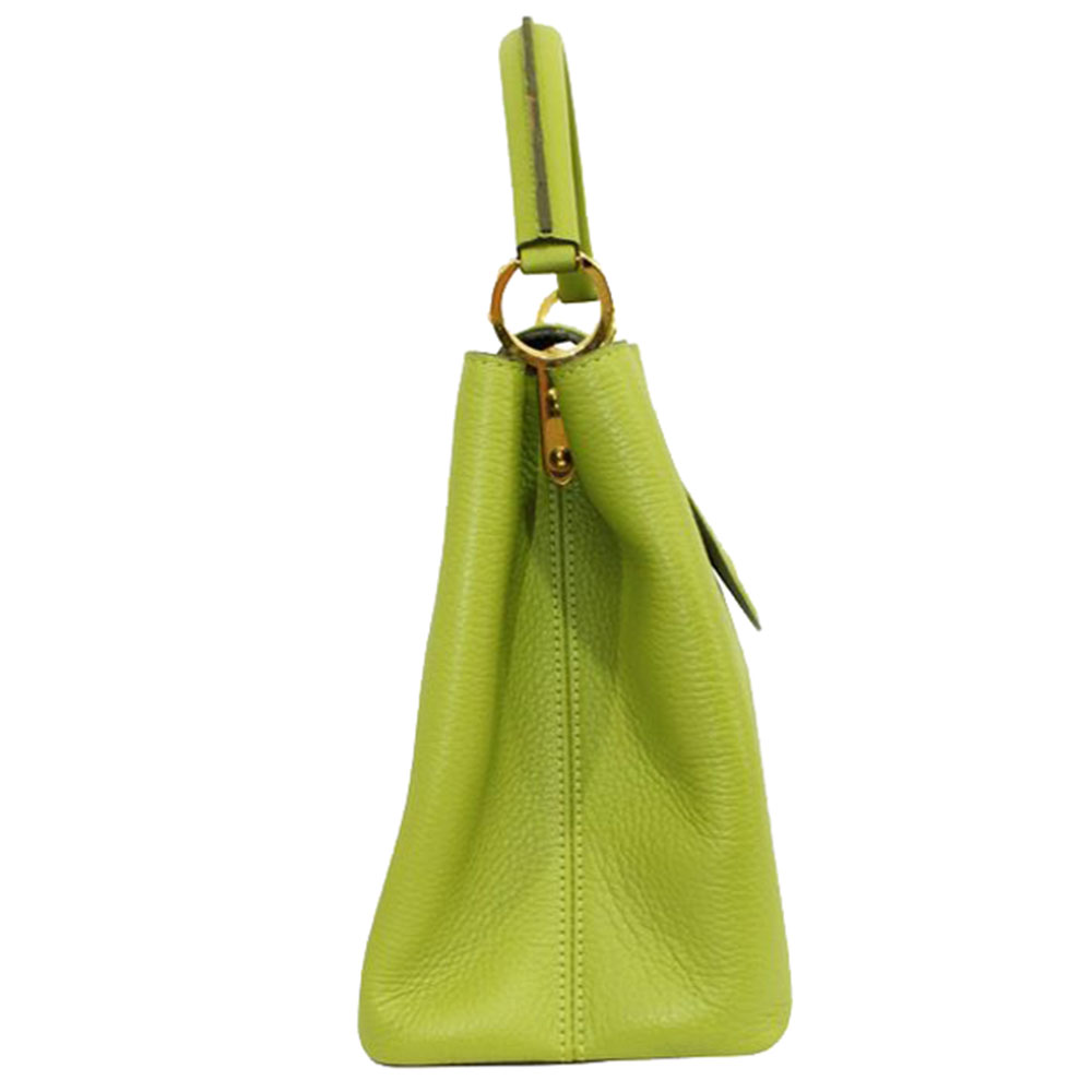 

Louis Vuitton Light Green Leather Parnasséa Capucines MM Bag