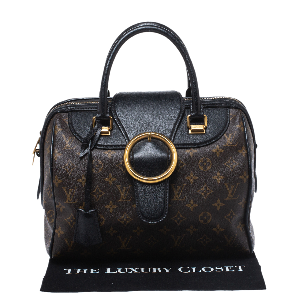 Louis Vuitton Black Monogram Coated Canvas Game on Félicie Pochette Gold Hardware, 2020, Black Womens Handbag