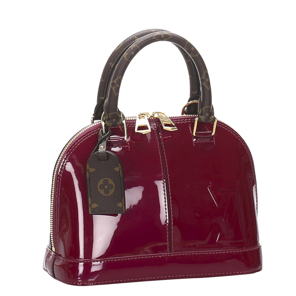 

Louis Vuitton Red Vernis Leather Miroir Alma BB Bag, Brown