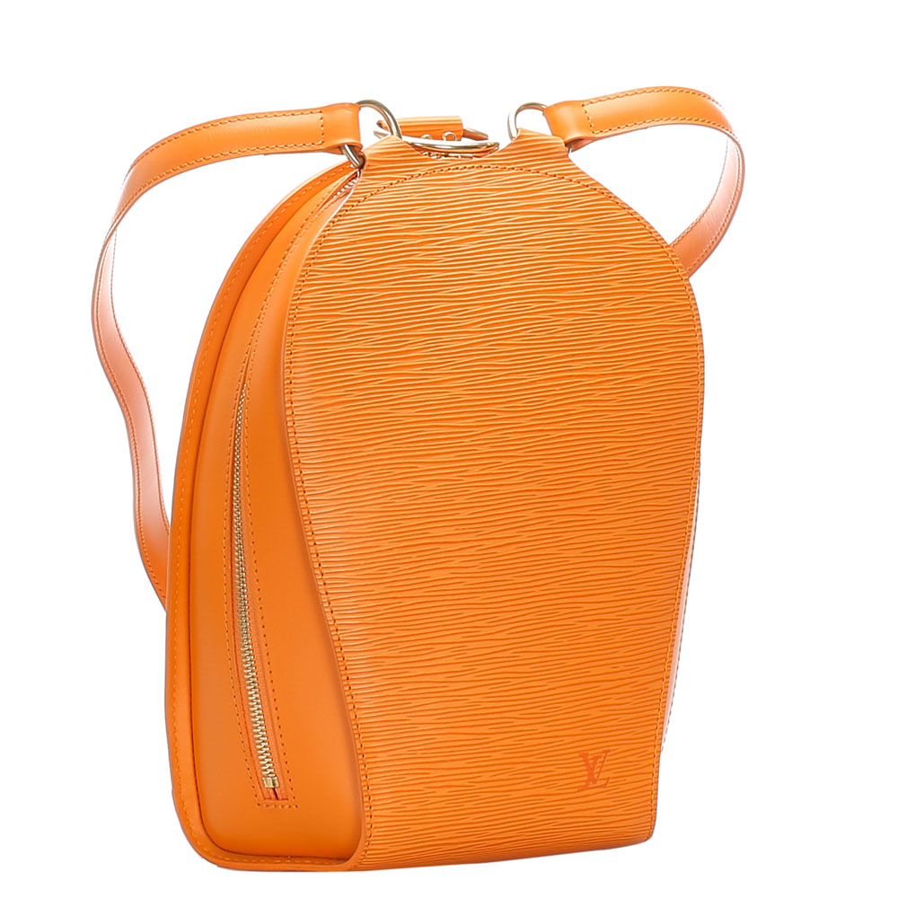 

Louis Vuitton Orange Epi Leather Mabillon Backpack